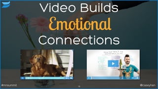 Video Builds 
 
Connections
19#mnsummit @caseyhen
Emotional
 