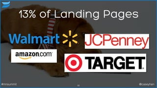 13% of Landing Pages
50#mnsummit @caseyhen
 