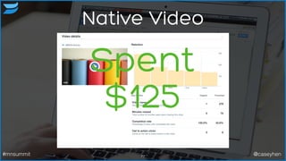 Native Video
77#mnsummit @caseyhen
Spent 
$125
 