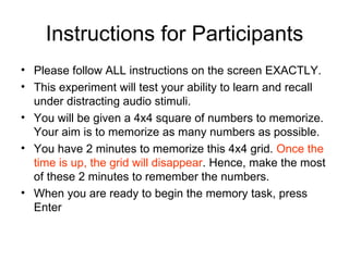 Instructions for Participants ,[object Object],[object Object],[object Object],[object Object],[object Object]