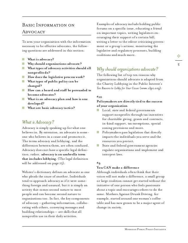 Mna Public Policy Advocacy Handbook