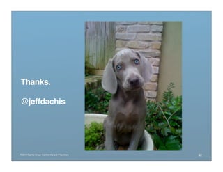 Thanks.

@jeffdachis




® 2010 Dachis Group. Conﬁdential and Proprietary   82
 