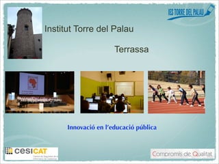 Institut Torre del Palau

                      Terrassa




      Innovació en l’educació pública
 