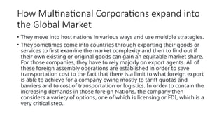Multinational Use Multinational Corporations in Global Markets | PPTX