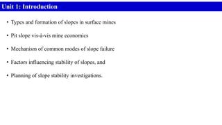 Comprehensive Open Pit Slope Analysis and Design in Surface Mining | PDF