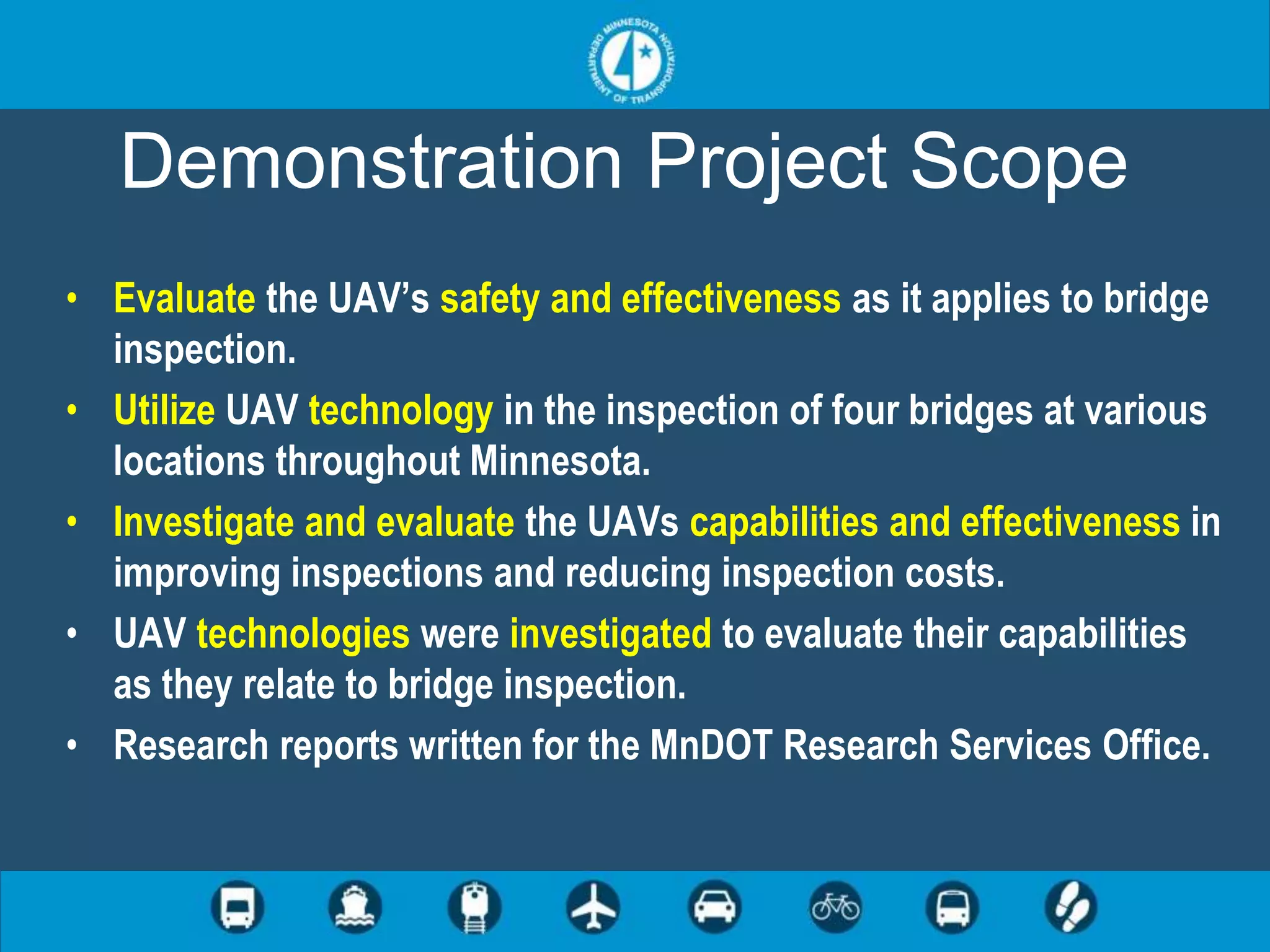 UAV Bridge Inspection Trials - Minnesota Department of Transportation ...