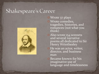 Mnd the english renaissance and william shakespeare | PPTX