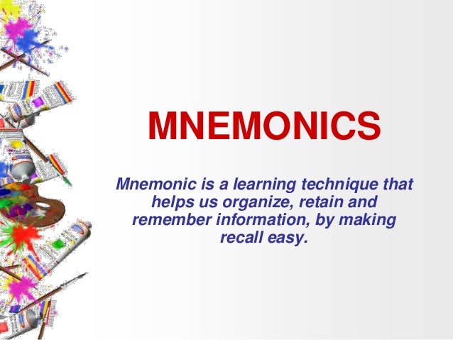 Mnemonics Mnemonics