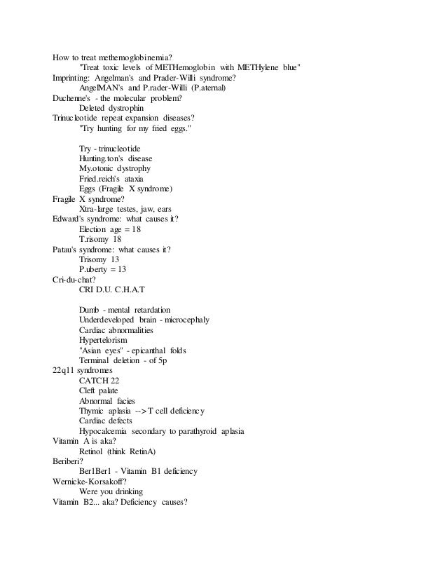 Mnemonics Biochemistry