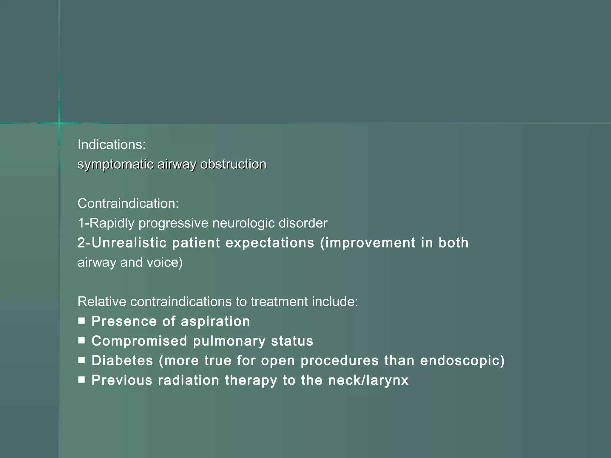 management of b/l vocal cord paralysis | PPT