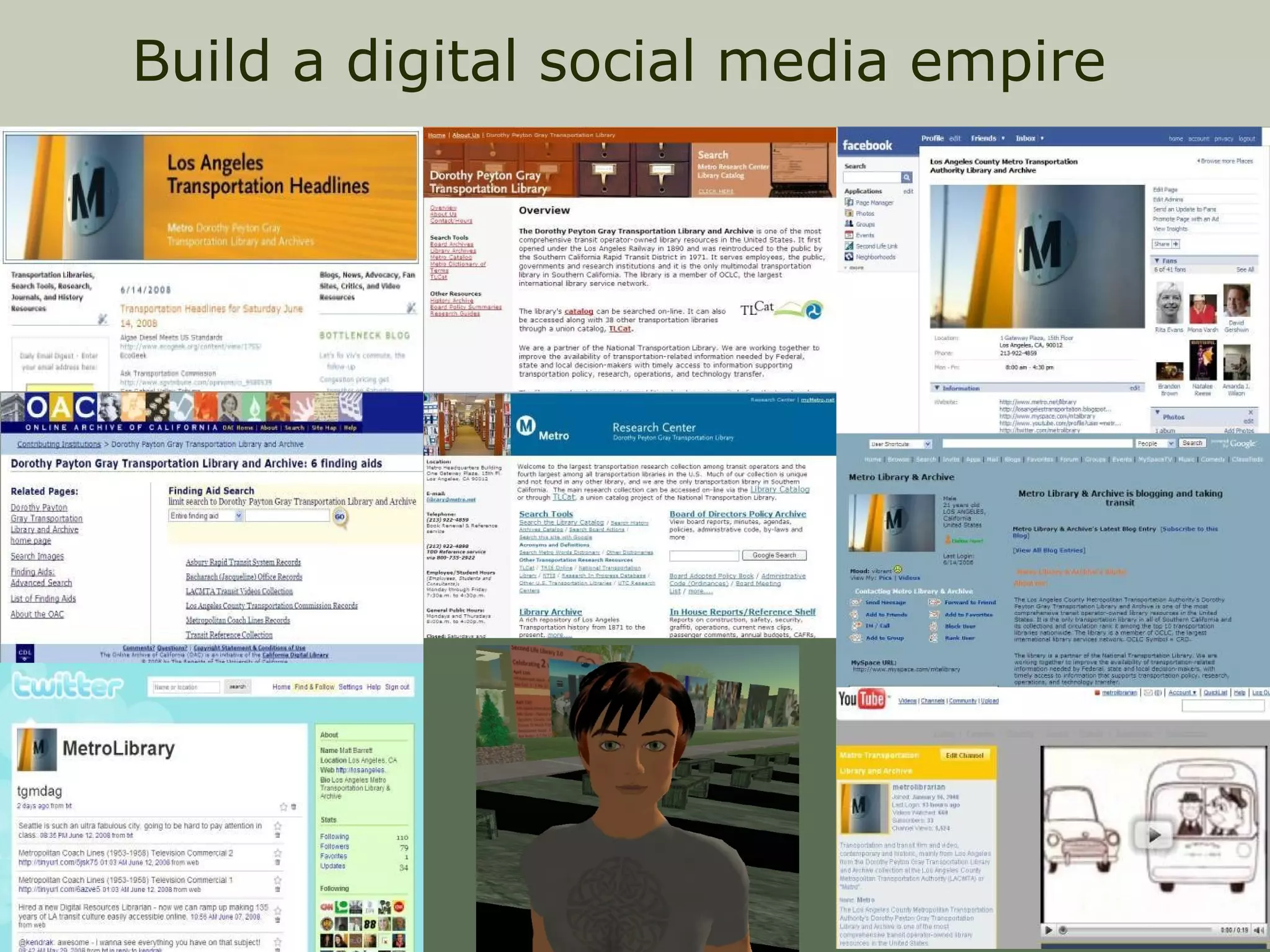 Build a digital social media empire
 