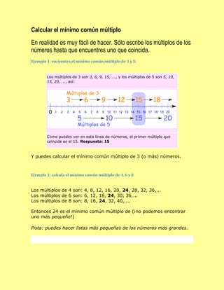Mínimo común múltiplo1