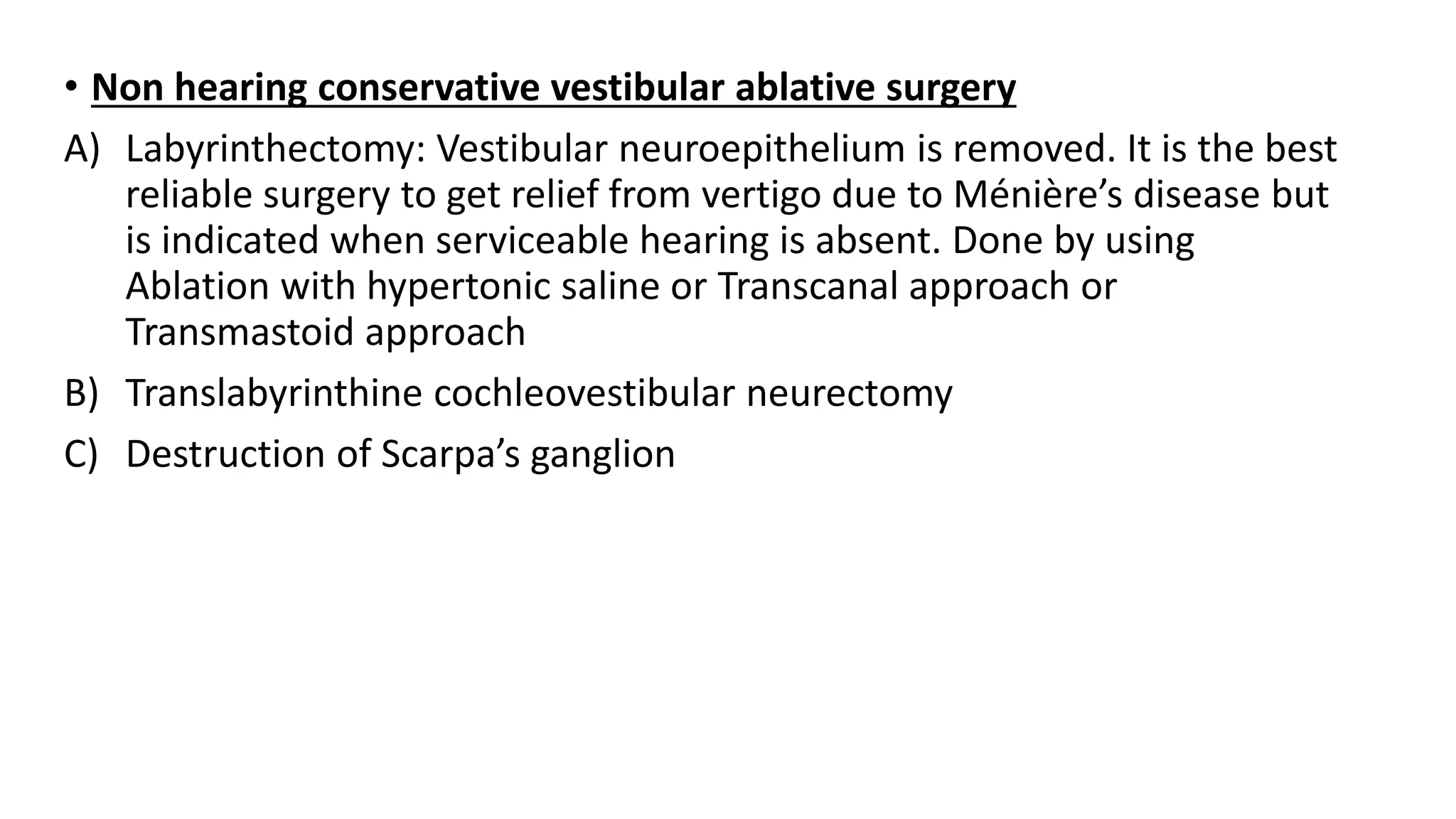 MÉNIÈRE’S DISEASE.pptx ent ug presentation | PPTX