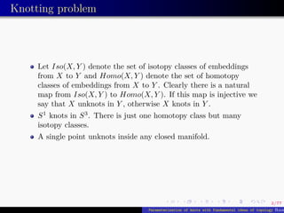 Isotopy Parameterization of Knots Using Fundamental Topology Concepts and ...