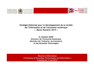 stratégie Maroc numeric 2013