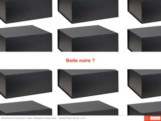 Antoine Courtin /30 novembre 2015 / Master « Muséologie et nouveaux médias », Université Sorbonne Nouvelle - Paris 3
Boite noire ?
 