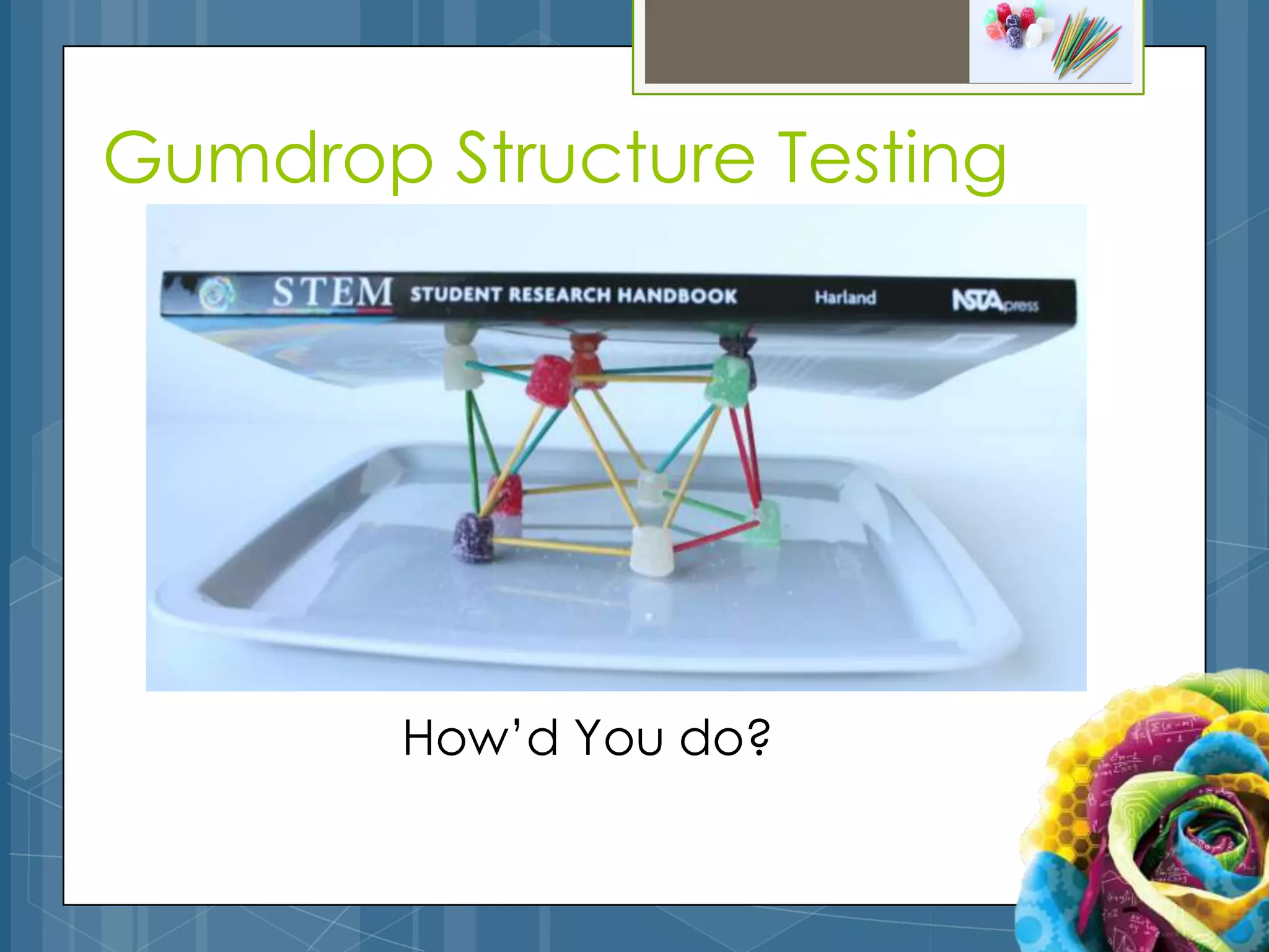 Gumdrop Structure Testing




        How’d You do?
 