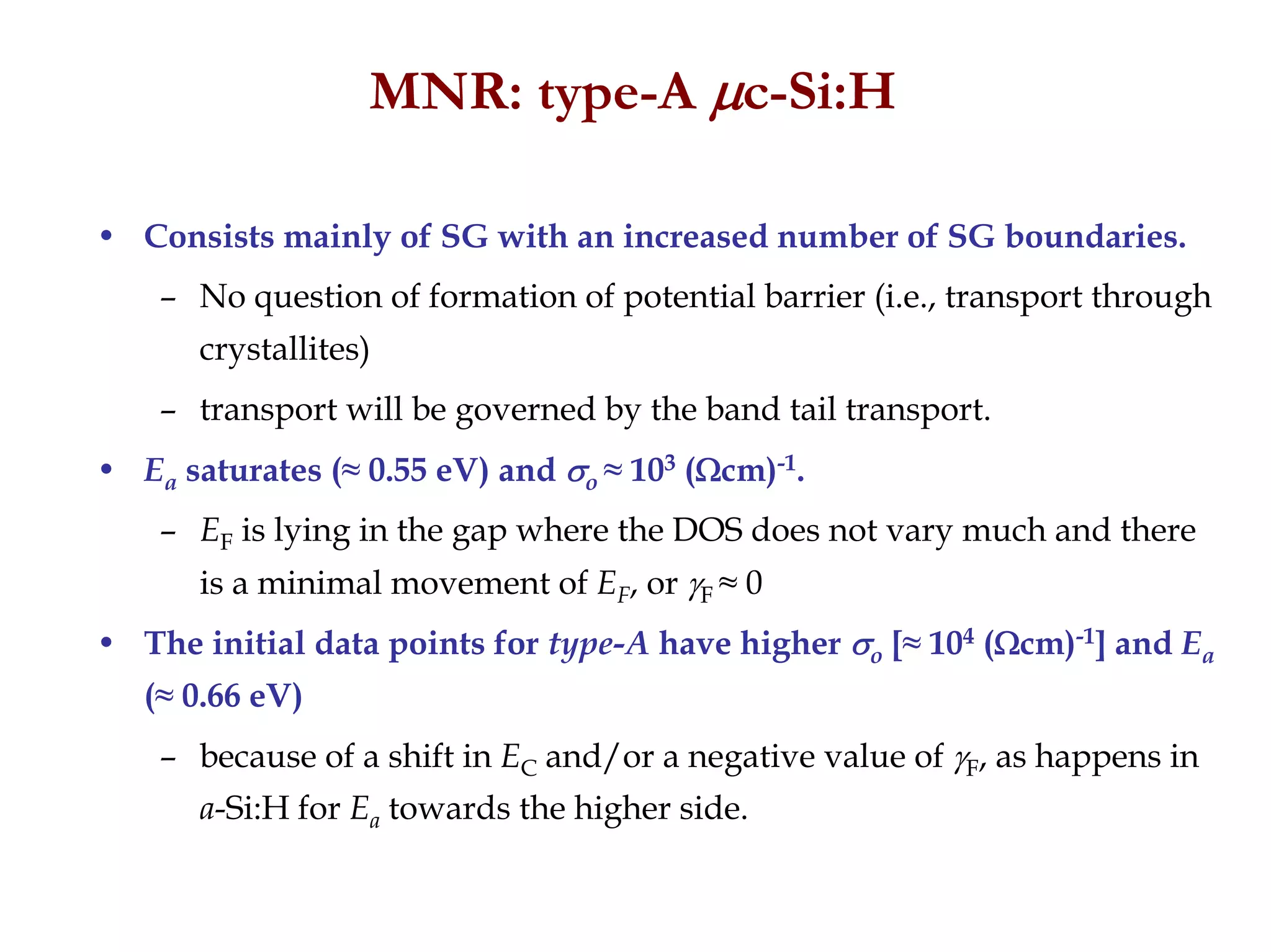 MNR & Anti MNR In Conductivity Of Highly Crystallized Undoped ...