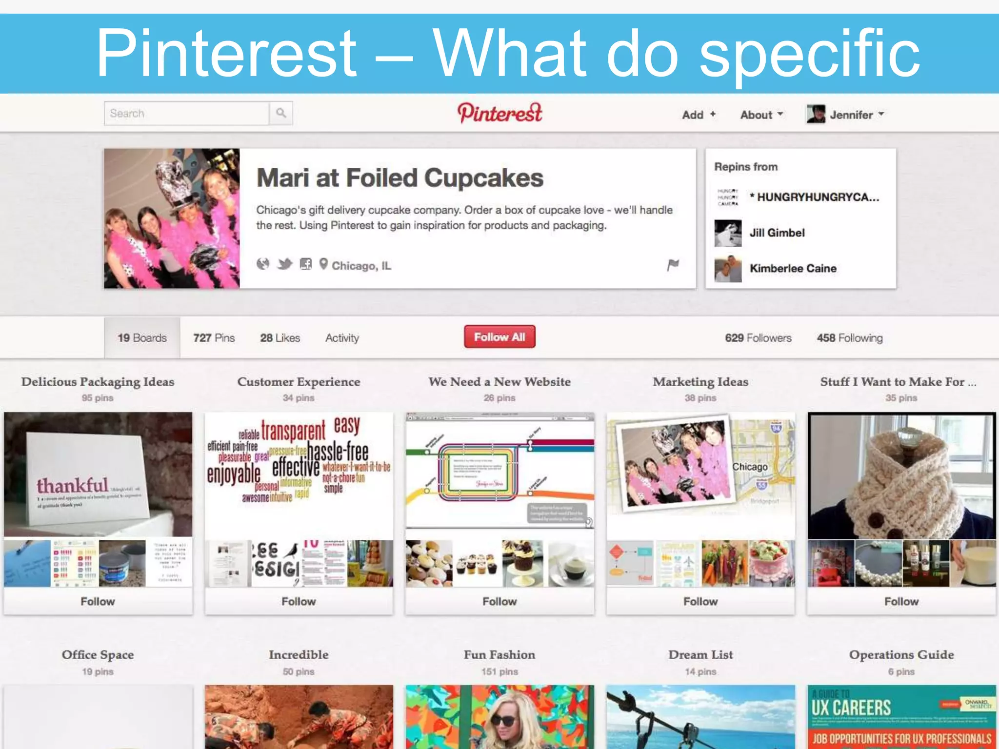 Pinterest – What do specific
people pin?

@jennita

#MNSearch

 