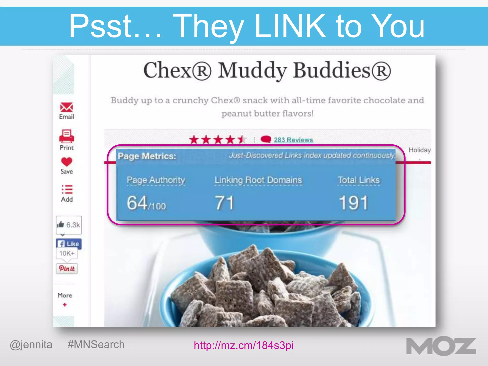 Psst… They LINK to You

@jennita

#MNSearch

http://mz.cm/184s3pi

 