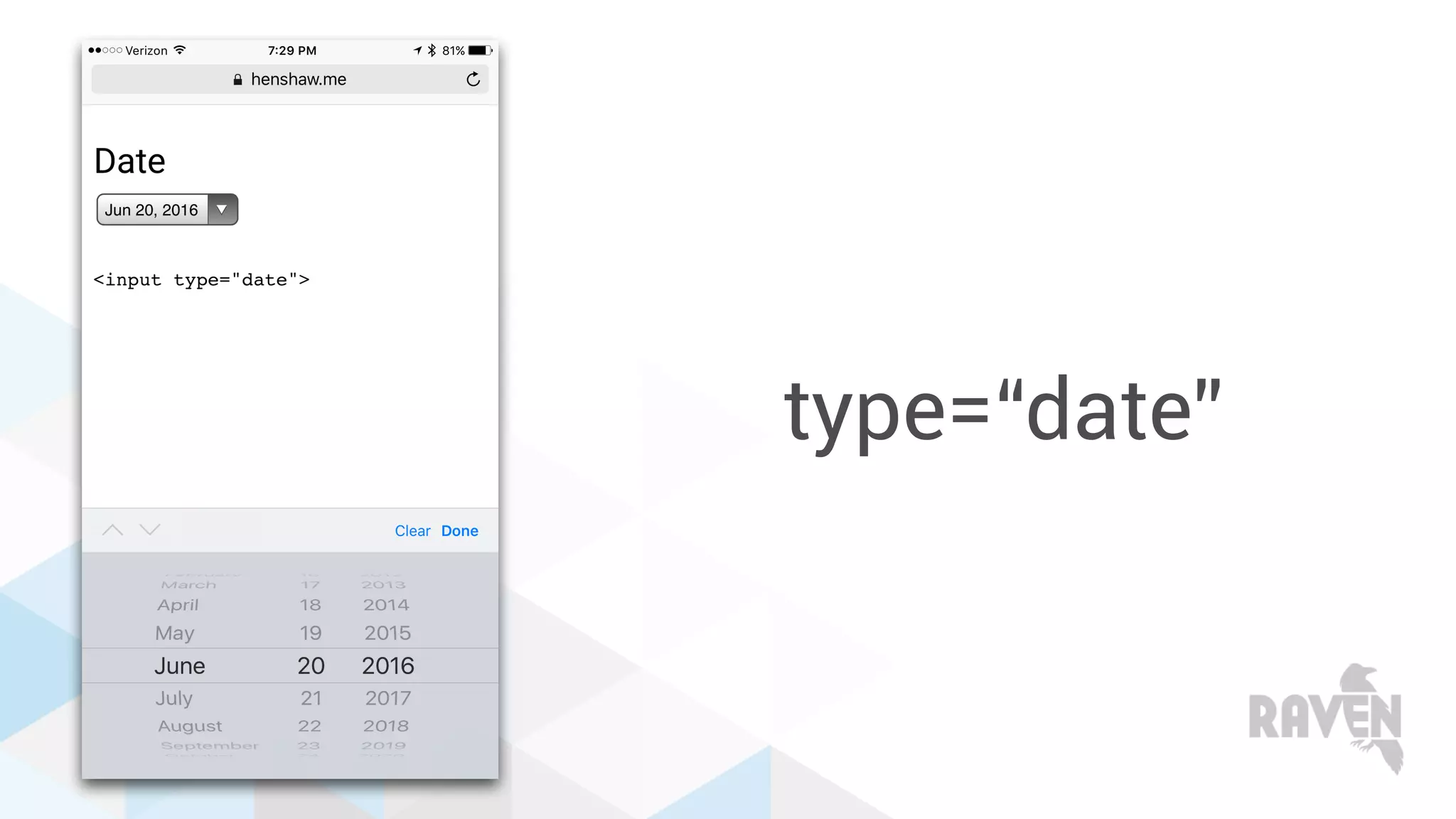 type=“date”
 