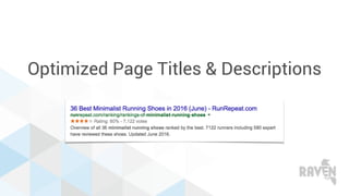Optimized Page Titles & Descriptions
 