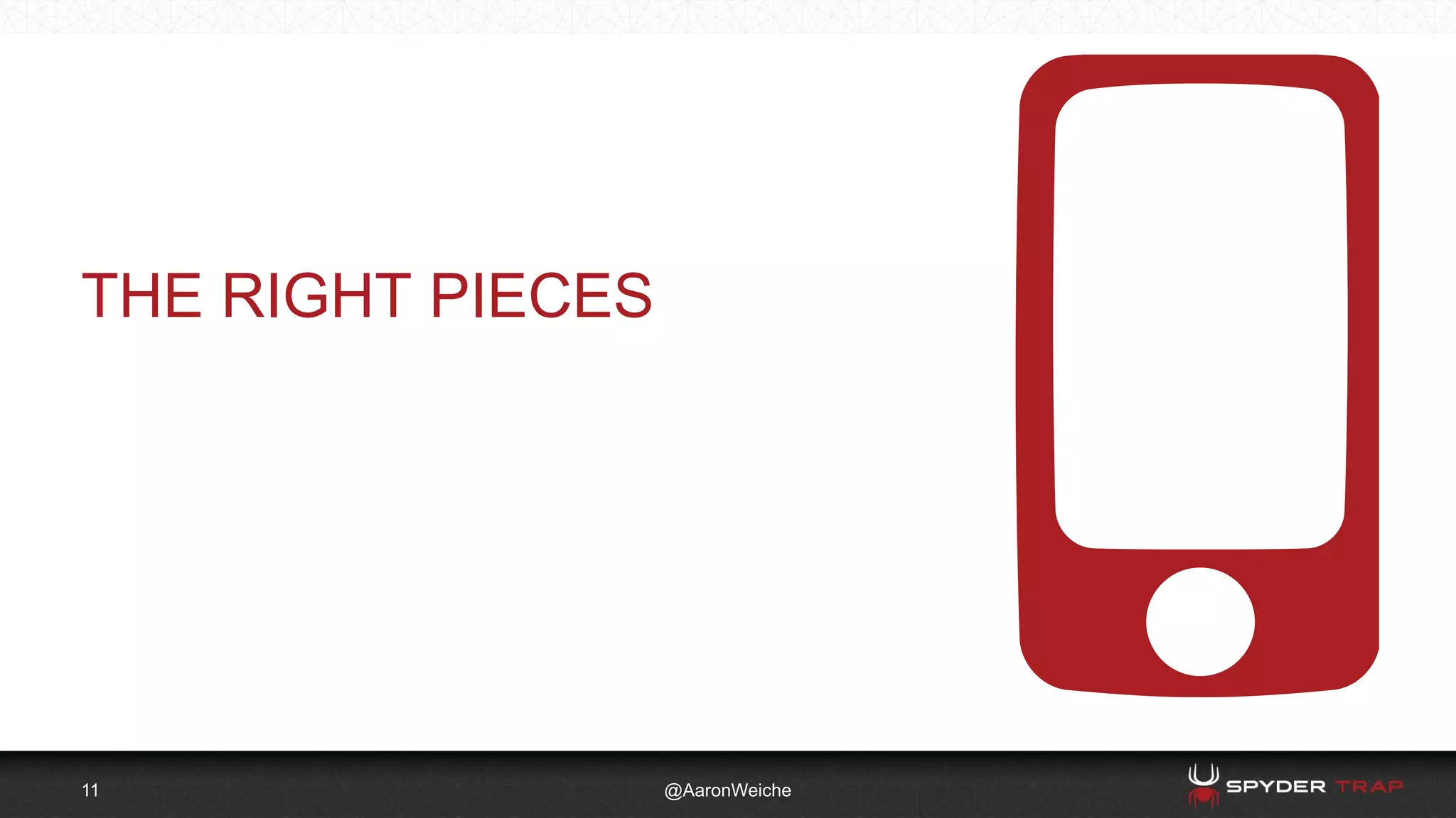 @AaronWeiche11
THE RIGHT PIECES
 