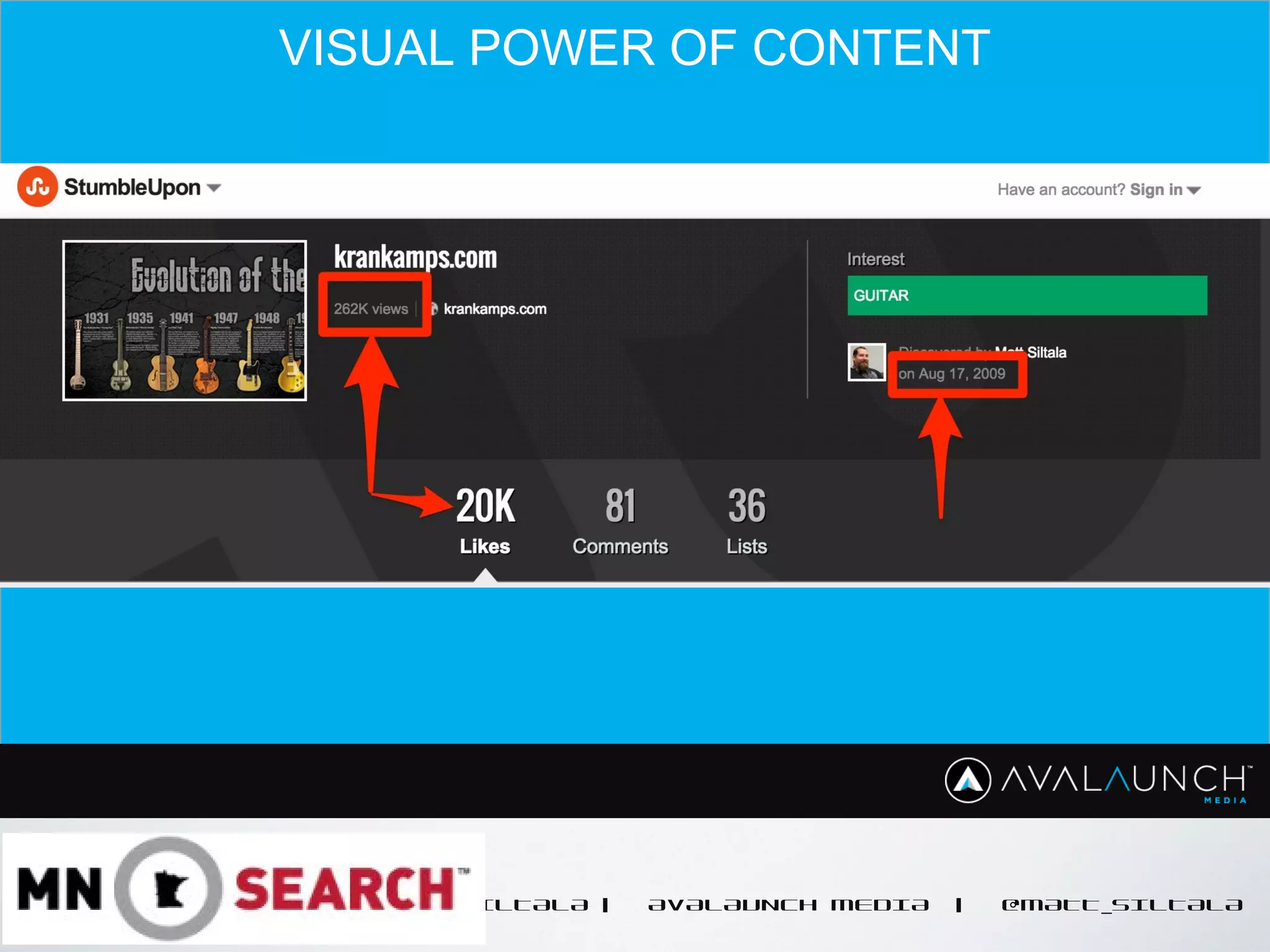MATT SILTALA | AVALAUNCH MEDIA | @MATT_SILTALA
VISUAL POWER OF CONTENT
 