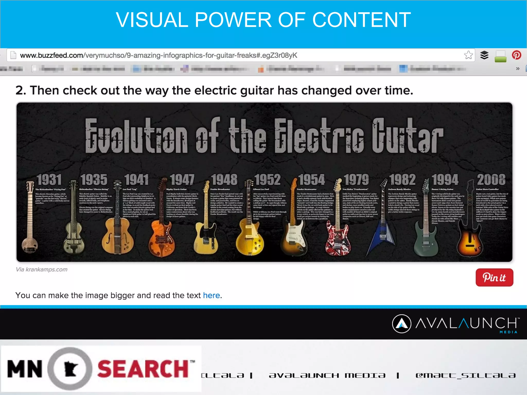 MATT SILTALA | AVALAUNCH MEDIA | @MATT_SILTALA
VISUAL POWER OF CONTENT
 