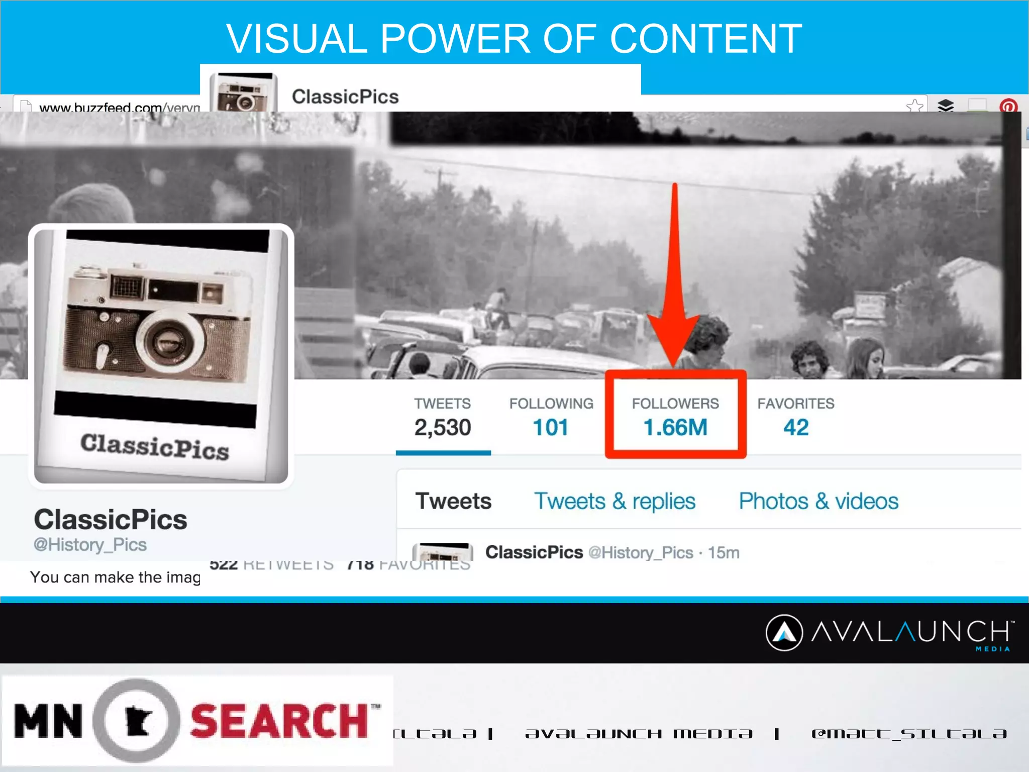 MATT SILTALA | AVALAUNCH MEDIA | @MATT_SILTALA
VISUAL POWER OF CONTENT
 
