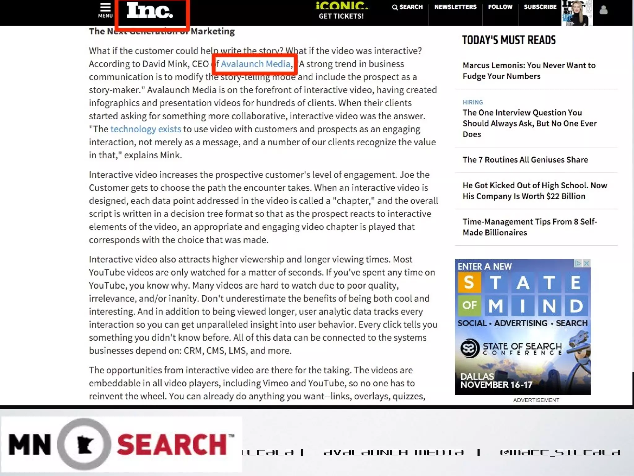 MATT SILTALA | AVALAUNCH MEDIA | @MATT_SILTALA
 