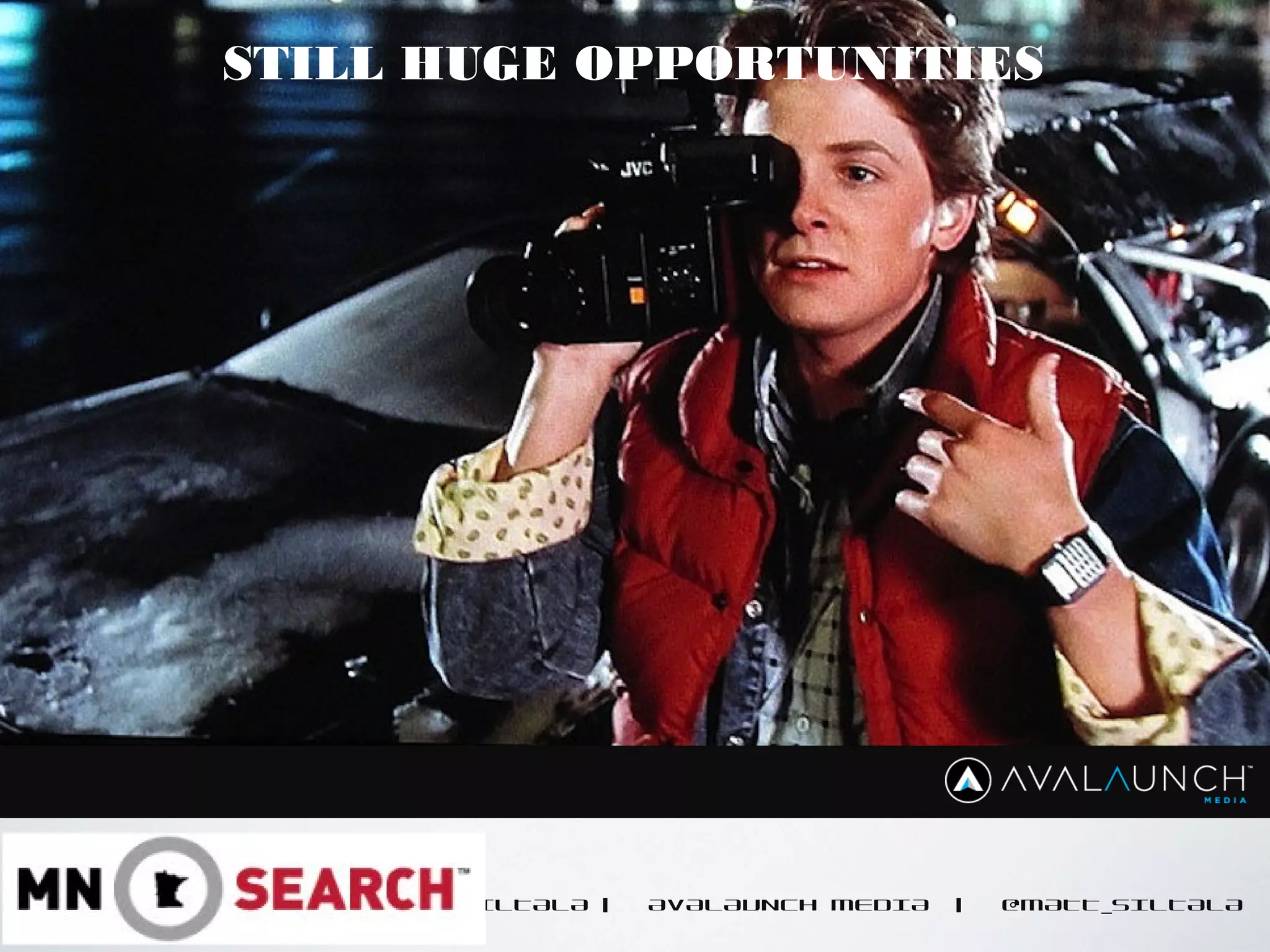 MATT SILTALA | AVALAUNCH MEDIA | @MATT_SILTALA
STILL HUGE OPPORTUNITIES
 