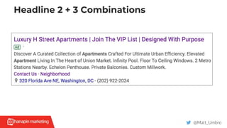 Headline 2 + 3 Combinations
@Matt_Umbro
 
