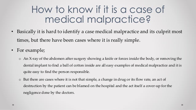 What are medical malpractice cases?