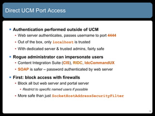 Ucm Server Oracle UCM Security: Challenges and Best Practices | PPT