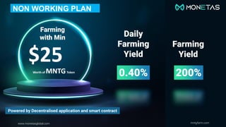 Farming
with Min
Farming
Yield
Daily
Farming
Yield
0.40% 200%
$25
Powered by Decentralised application and smart contract
...