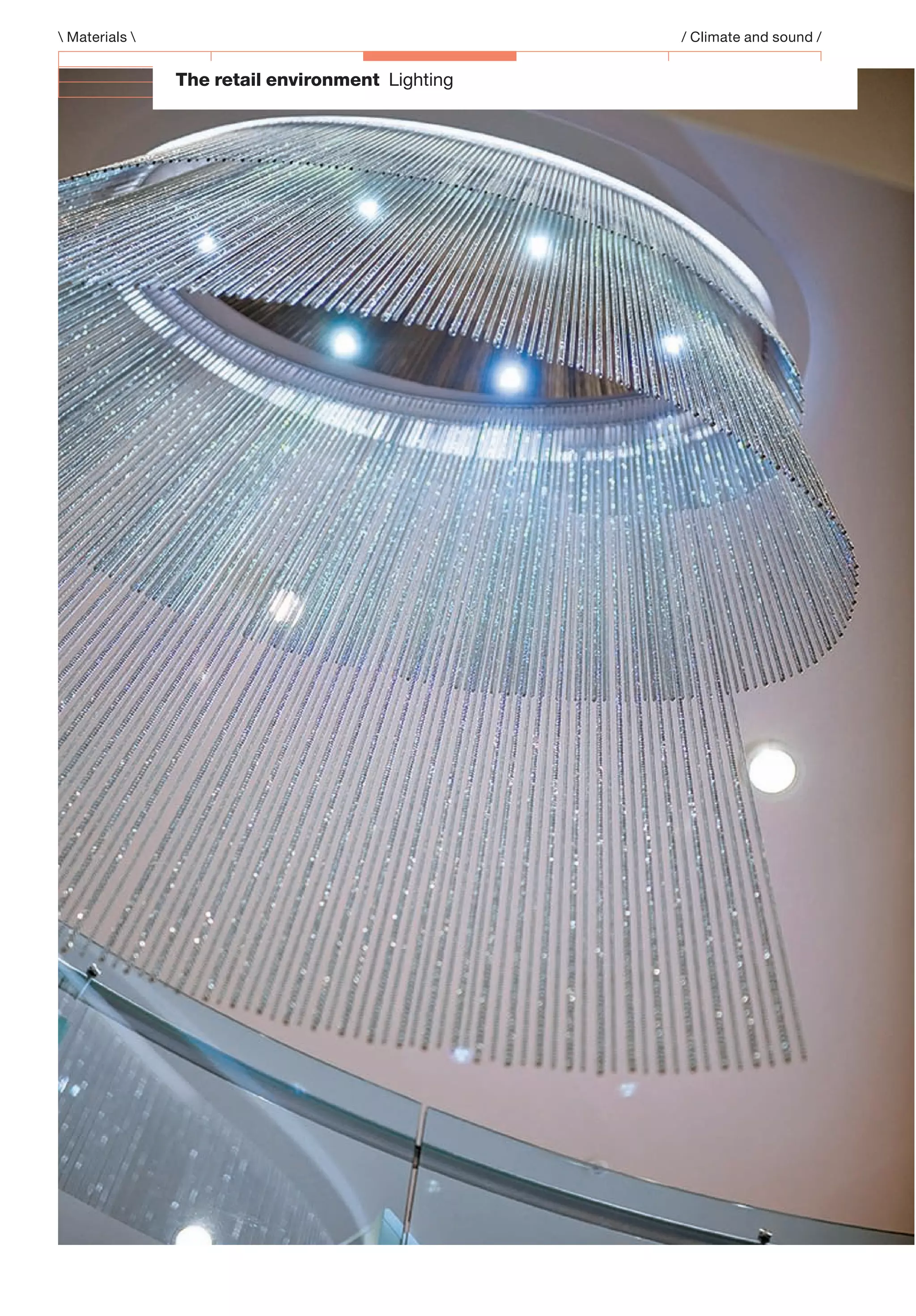 The retail environment Lighting
 Materials  / Climate and sound /
 