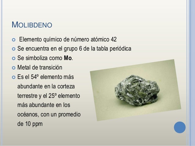 Formula De Oxido De Molibdeno Iv es.slideshare.net