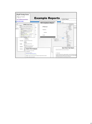 Example Reports
 