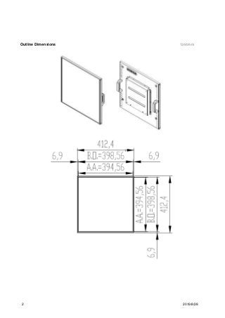 2 2019/8/28
Outline Dimensions Unit:mm
 