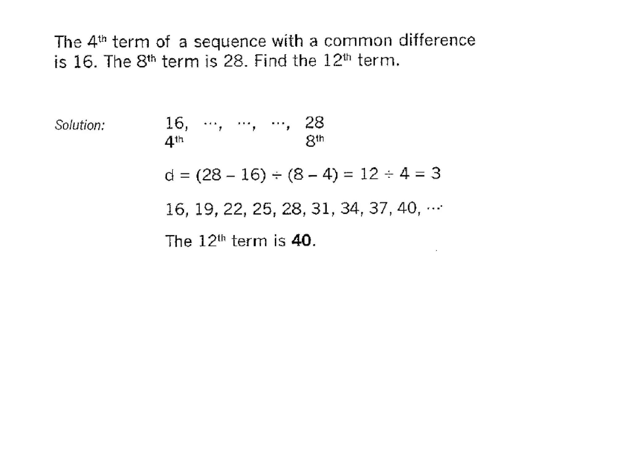 Mo sequence-with-common-difference