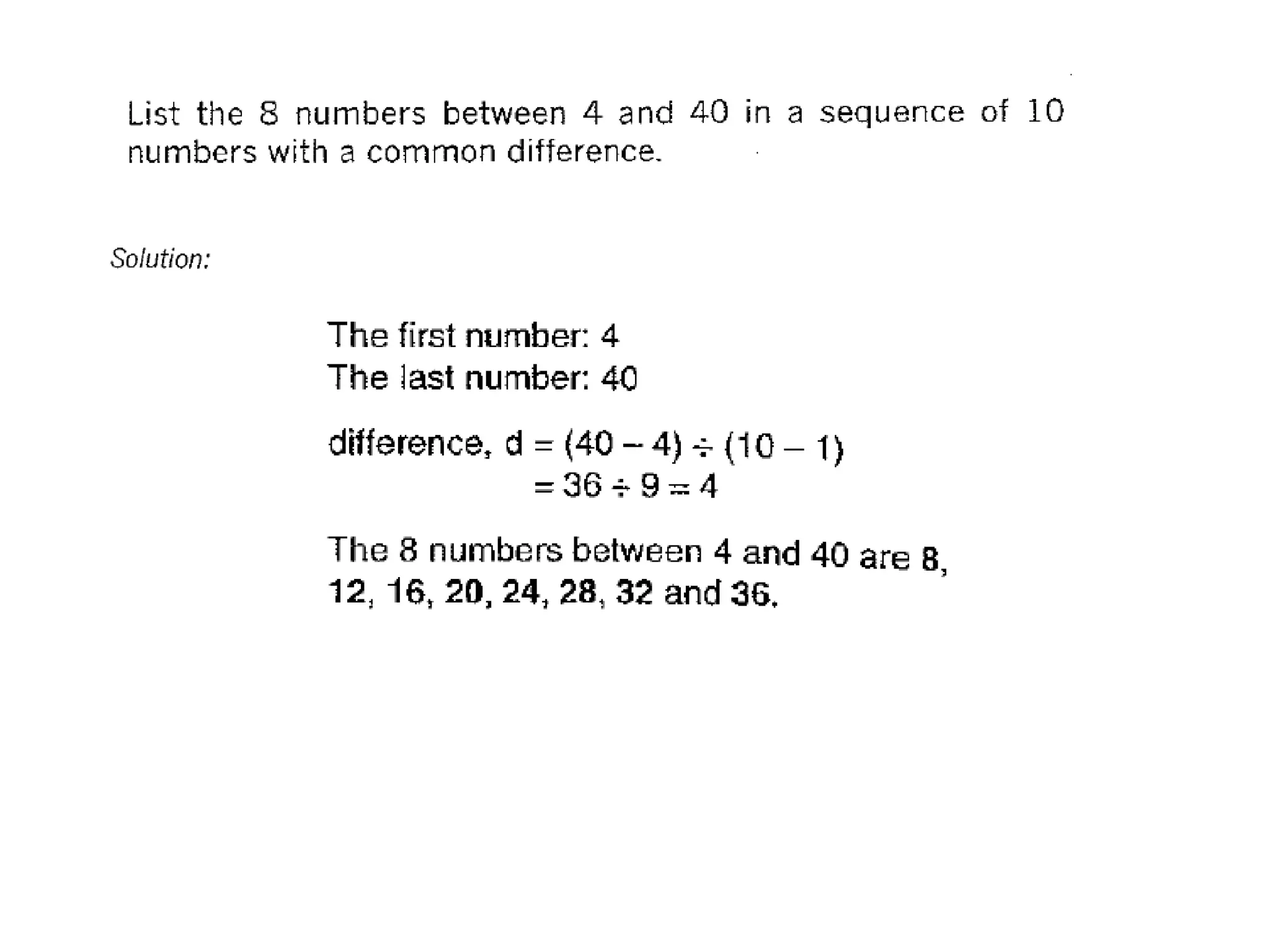 Mo sequence-with-common-difference