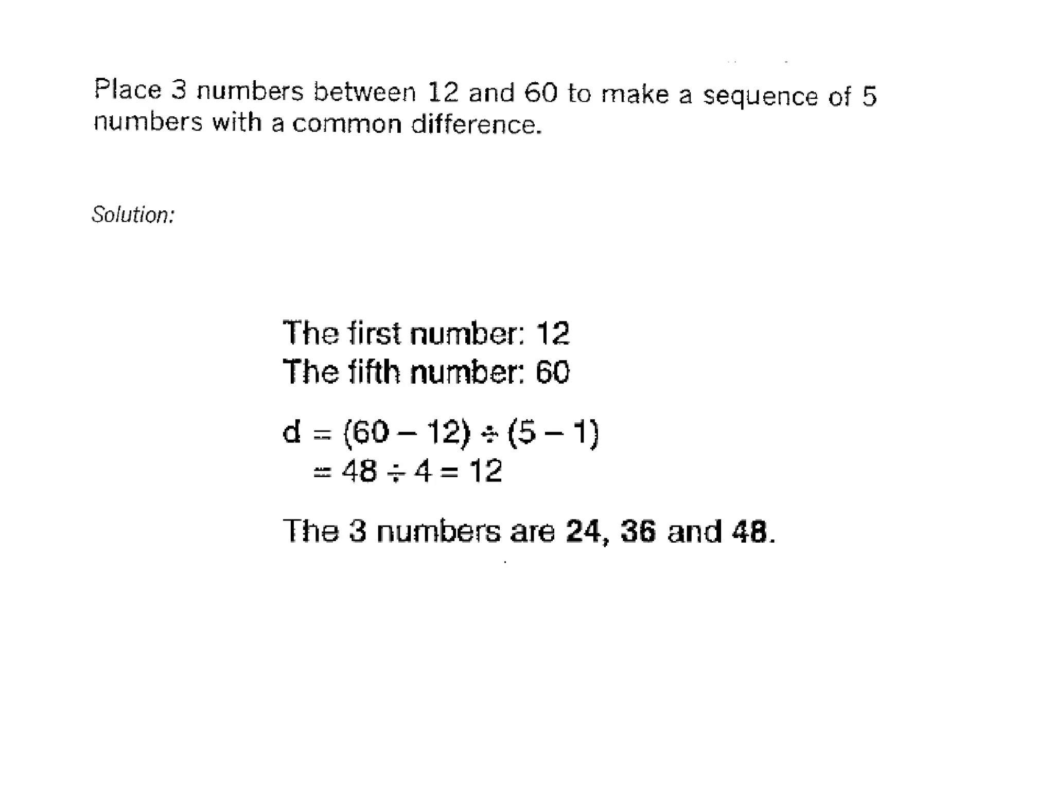 Mo sequence-with-common-difference