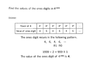 Maths Olympiad value-of-ones-digit