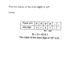 Maths Olympiad value-of-ones-digit