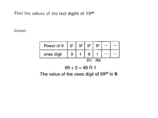 Maths Olympiad value-of-ones-digit