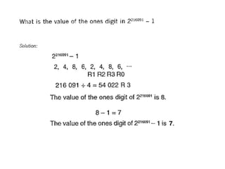 Maths Olympiad value-of-ones-digit
