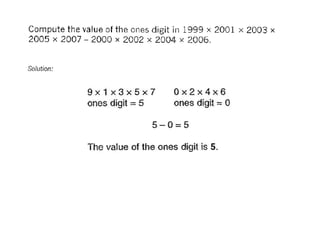 Maths Olympiad value-of-ones-digit