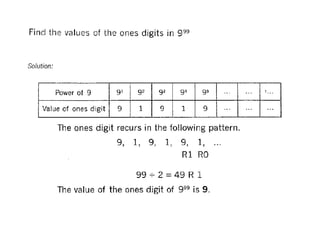 Maths Olympiad value-of-ones-digit