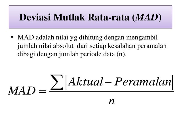 Contoh Soal Mean Absolute Deviation Studi Indonesia